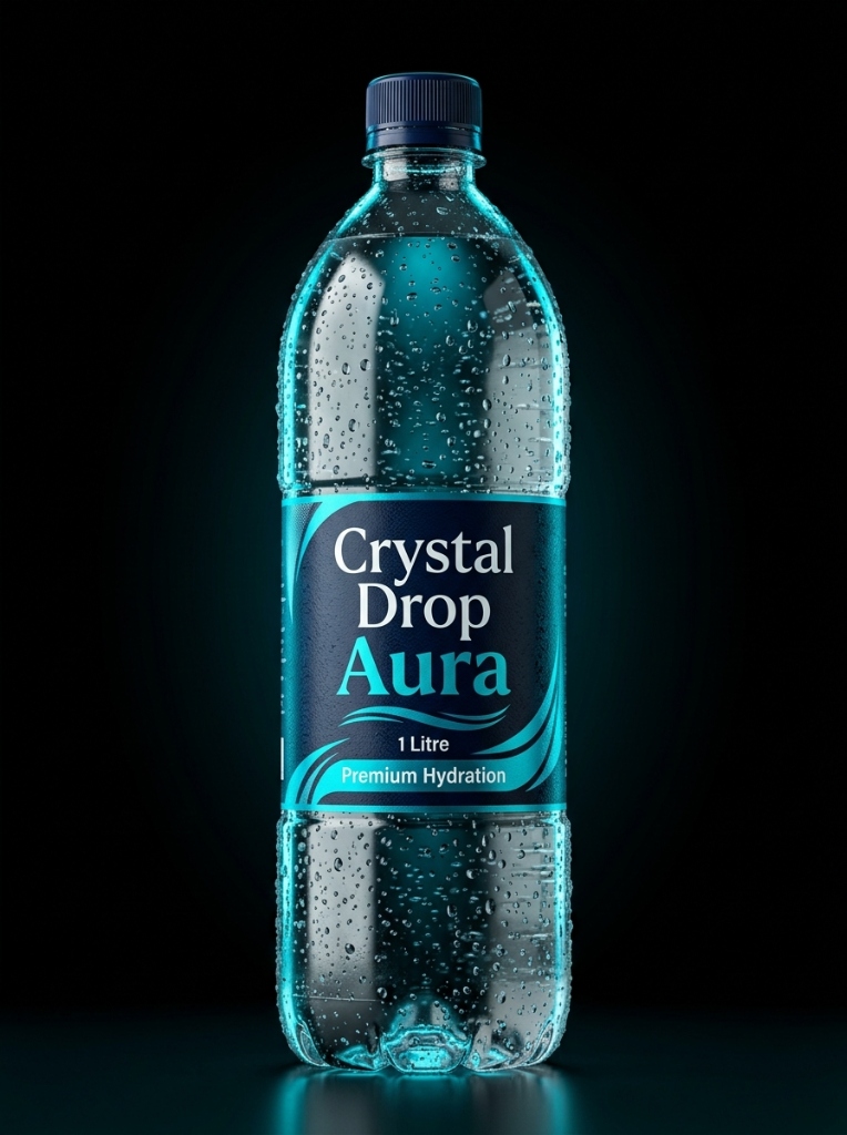 Crystal Drop Aura 1 Litre Premium Water Bottle